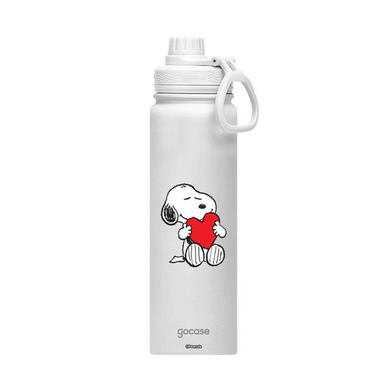 Garrafa Térmica Fresh + Ebook - Snoopy - Heart