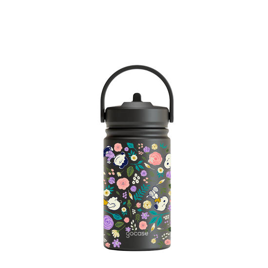 Garrafa Térmica Mini + Ebook - Snoopy Floral