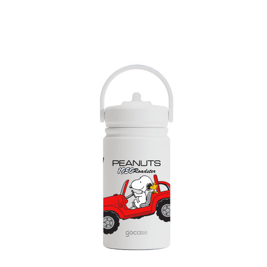 Garrafa Térmica Mini + Ebook - Snoopy no Carrinho