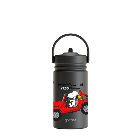 Garrafa Térmica Mini + Ebook - Snoopy no Carrinho