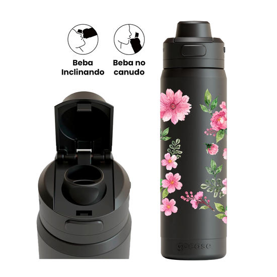 Garrafa Térmica Flip Pro - Soft Garden
