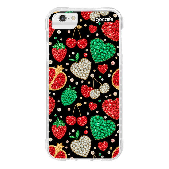 Capinha para celular  Sparkling Fruits and Hearts