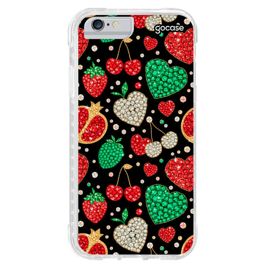 Capinha para celular  Sparkling Fruits and Hearts