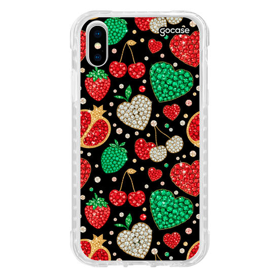 Capinha para celular  Sparkling Fruits and Hearts