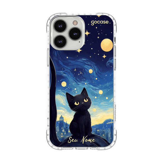 Capinha para celular  Gato da Noite Estrelada