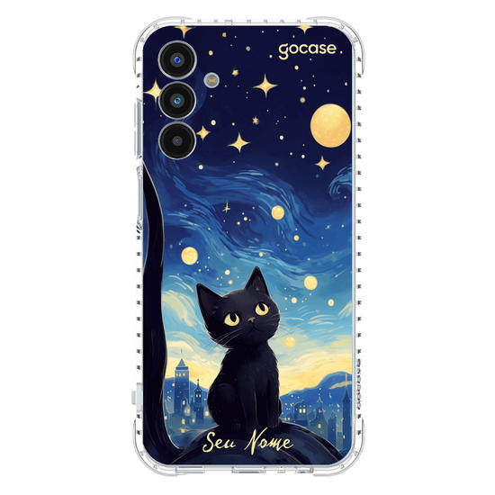 Capinha para celular  Gato da Noite Estrelada