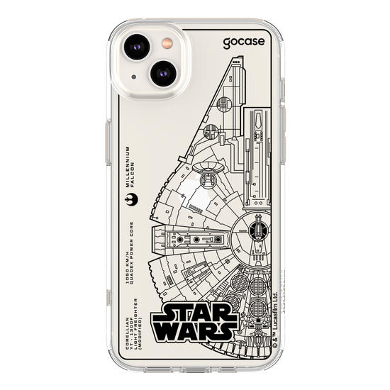 Capinha para celular  Star Wars - Lineart Millennium Falcon