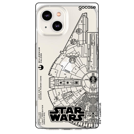 Capinha para celular  Star Wars - Lineart Millennium Falcon