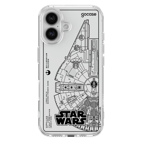 Capinha para celular  Star Wars - Lineart Millennium Falcon