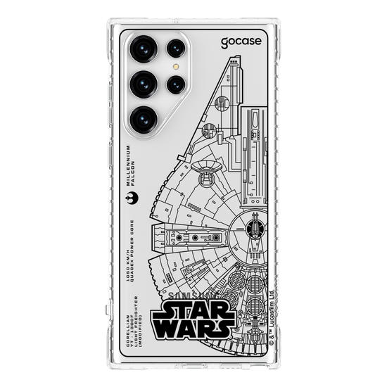 Capinha para celular  Star Wars - Lineart Millennium Falcon