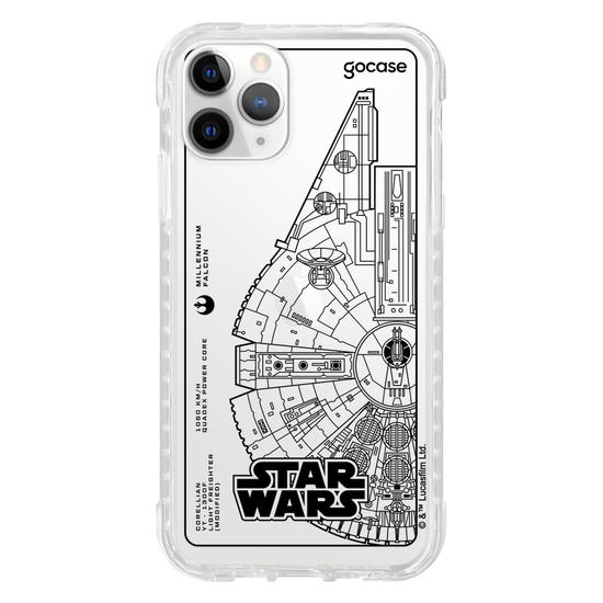 Capinha para celular  Star Wars - Lineart Millennium Falcon