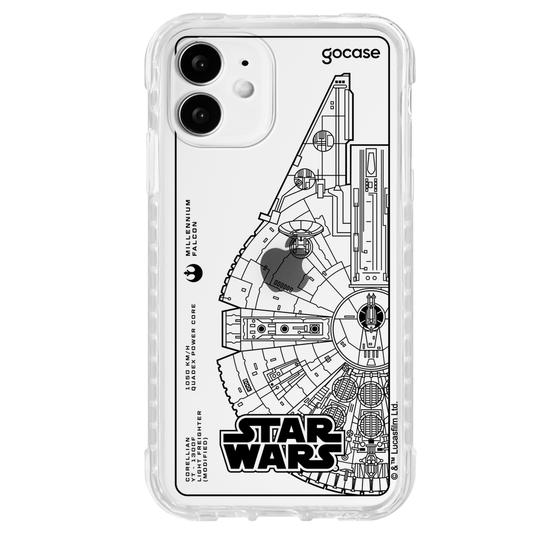 Capinha para celular  Star Wars - Lineart Millennium Falcon