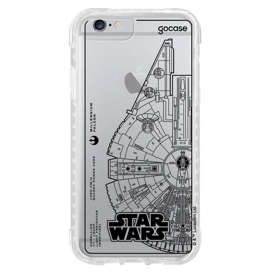 Capinha para celular  Star Wars - Lineart Millennium Falcon
