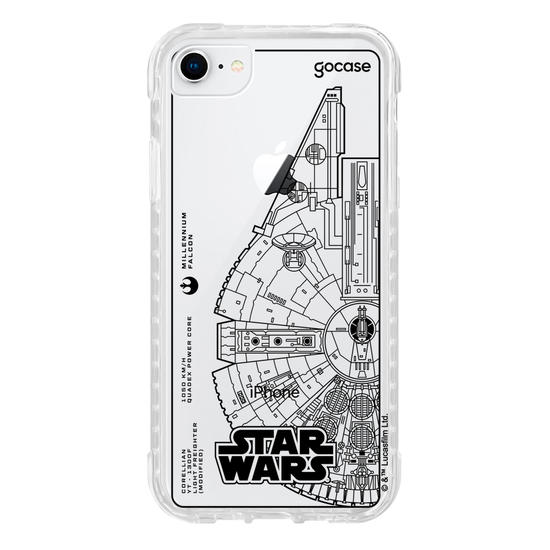 Capinha para celular  Star Wars - Lineart Millennium Falcon