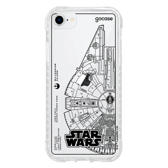 Capinha para celular  Star Wars - Lineart Millennium Falcon