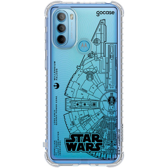 Capinha para celular  Star Wars - Lineart Millennium Falcon