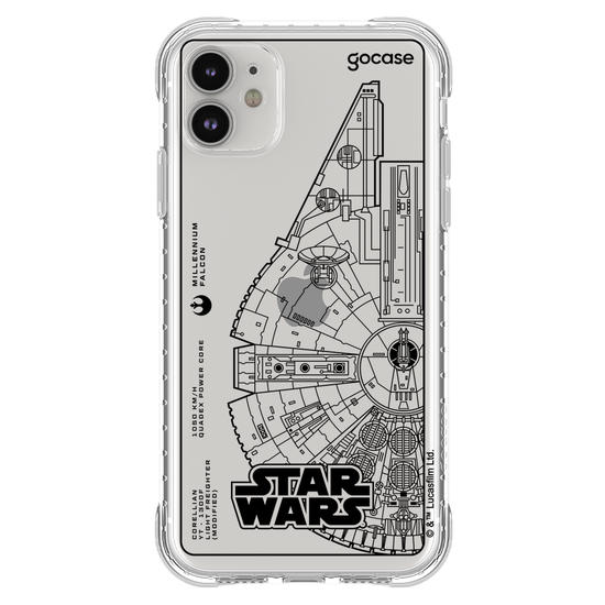 Capinha para celular  Star Wars - Lineart Millennium Falcon