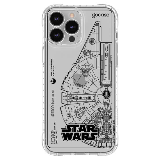 Capinha para celular  Star Wars - Lineart Millennium Falcon