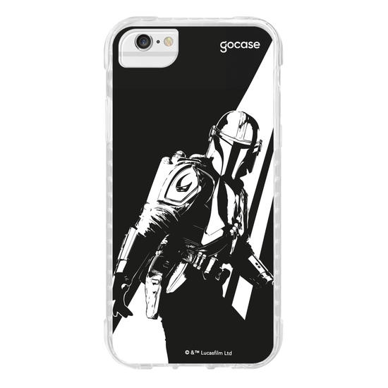 Capinha para celular  O Mandaloriano e Grogu - Black and White