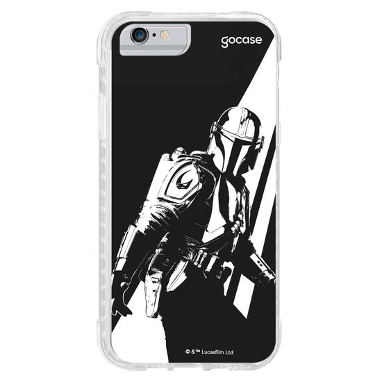 Capinha para celular  O Mandaloriano e Grogu - Black and White