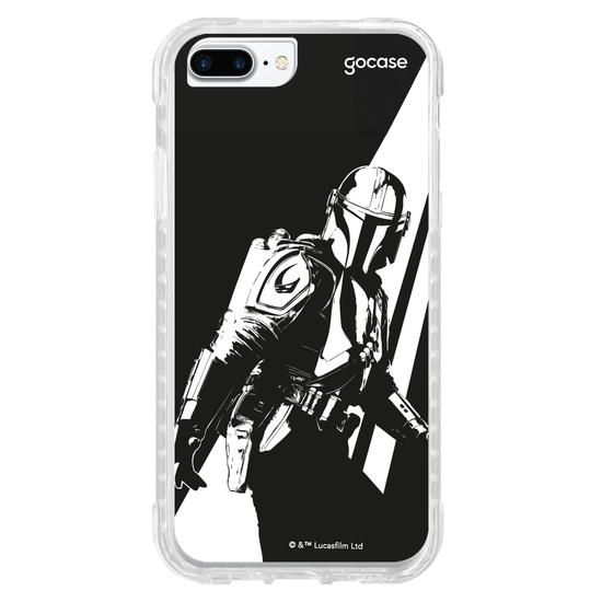 Capinha para celular  O Mandaloriano e Grogu - Black and White