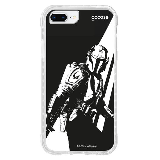 Capinha para celular  O Mandaloriano e Grogu - Black and White