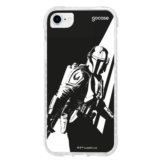 Capinha para celular  O Mandaloriano e Grogu - Black and White