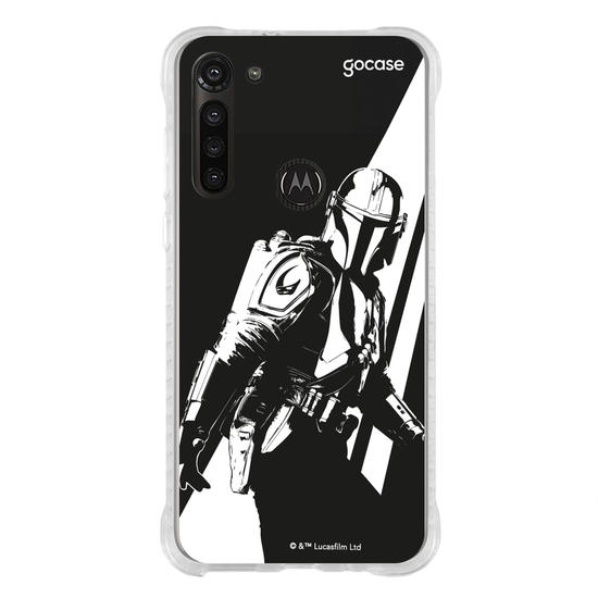 Capinha para celular  O Mandaloriano e Grogu - Black and White