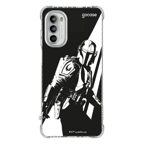 Capinha para celular  O Mandaloriano e Grogu - Black and White