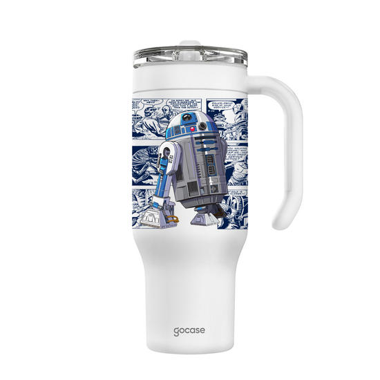 Copo Térmico Life + Ebook -  Star Wars - HQ R2D2