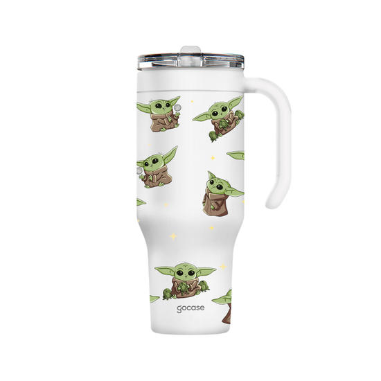 Copo Térmico Life + Ebook -  Star Wars - Baby Yoda Com Nome