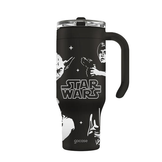 Copo Térmico Life + Ebook - Star Wars - Grey Silhouettes