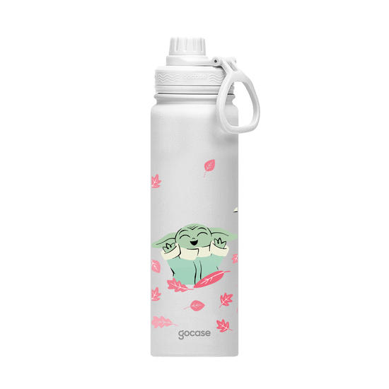 Garrafa Térmica Fresh + Ebook - Baby Yoda Classical Rose