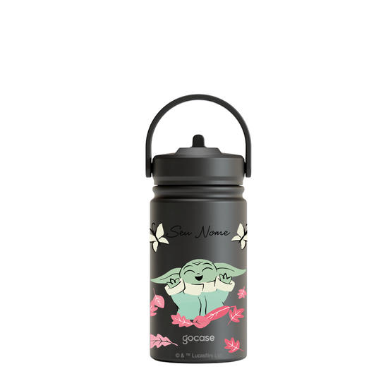 Garrafa Térmica Mini + Ebook - Baby Yoda Classical Rose
