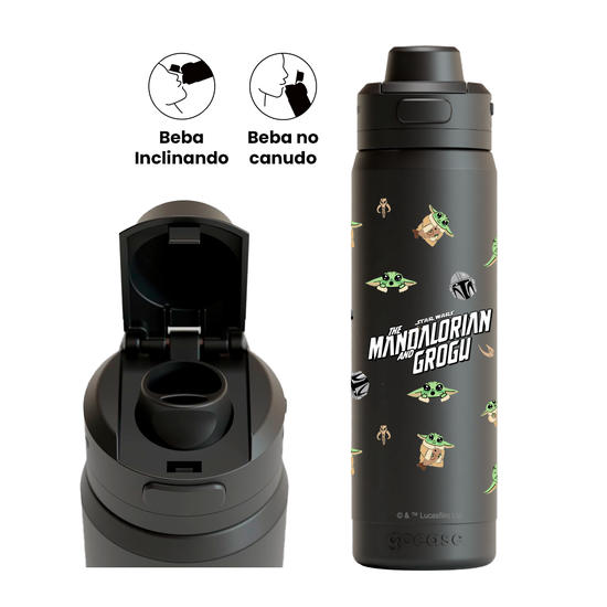 Garrafa Térmica Flip Pro - O Mandaloriano e Grogu - Itens
