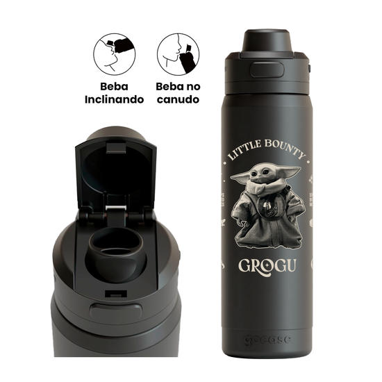 Garrafa Térmica Flip Pro - O Mandaloriano e Grogu - Little Bounty