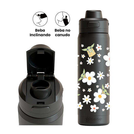 Garrafa Térmica Flip Pro - O Mandaloriano e Grogu - Entre Flores