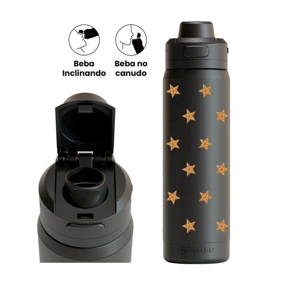 Garrafa Térmica Flip Pro + Ebook - Suéter de Estrelas