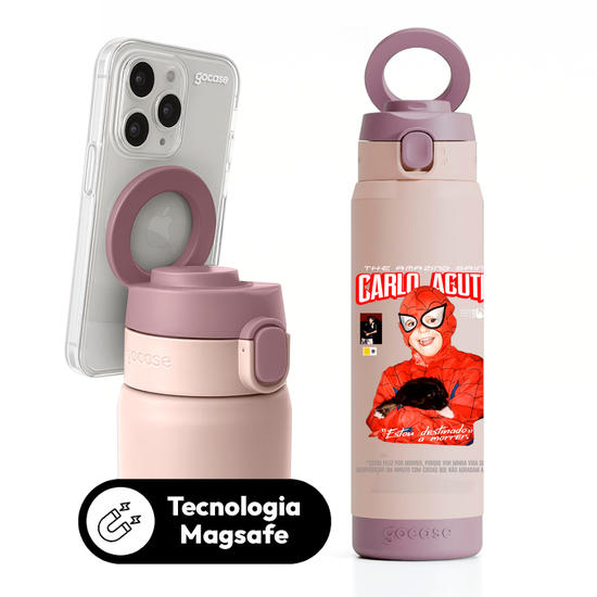 Garrafa Térmica Magsafe + Ebook -  Carlos Acutis Super Heroi