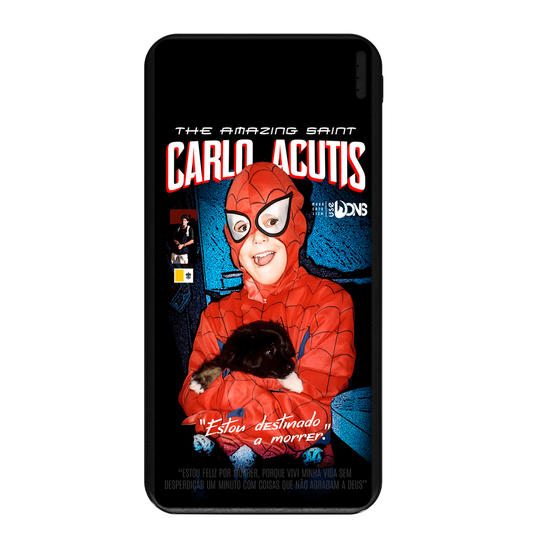 Carregador Portátil Fast Charge - Carlos Acutis Super Heroi
