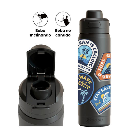 Garrafa Térmica Flip Pro - Surf Selos 