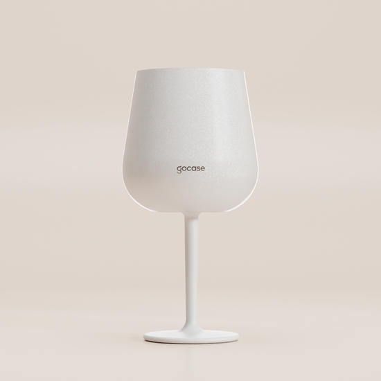  Taça Térmica Drink Glitter - Branco