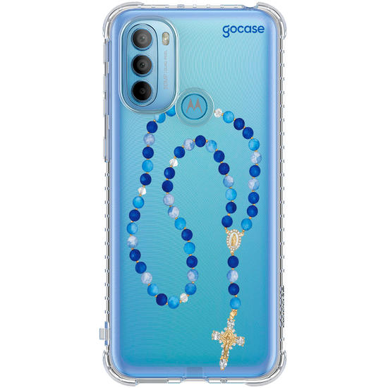 Capinha para celular  Terço Azul