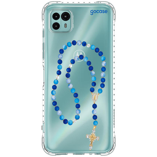 Capinha para celular  Terço Azul