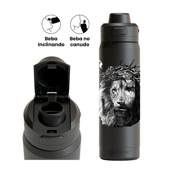 Garrafa Térmica Flip Pro + Ebook -  The King
