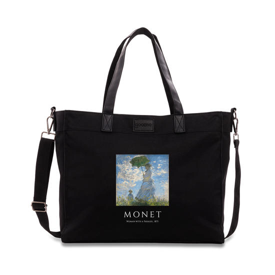 Tote Daily Preta - Monet - Mulher com Sombrinha