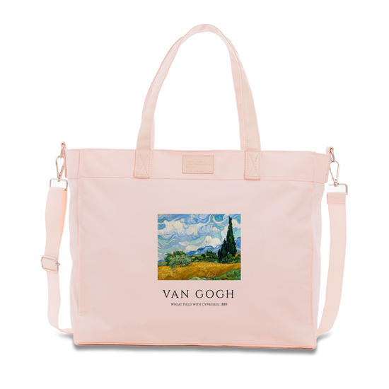 Tote Daily Rosa - Van Gogh - Campo de Trigo com Ciprestres Classic
