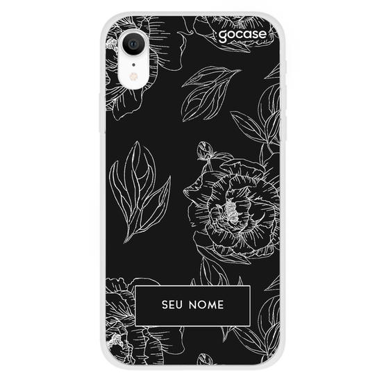 Capinha para celular Floral Black