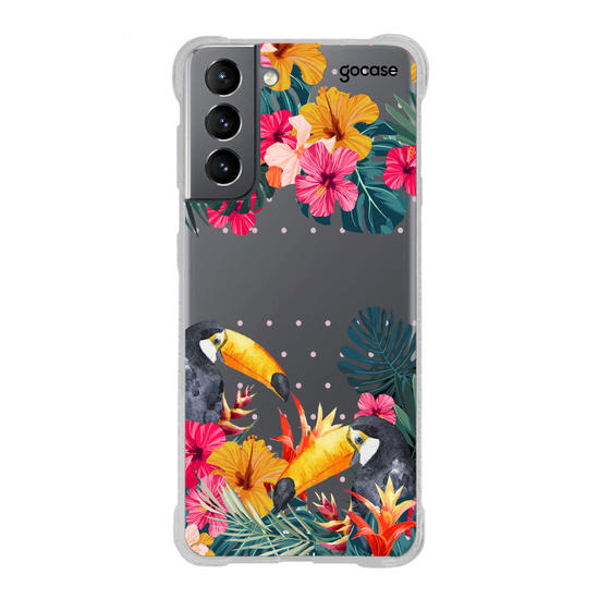 Capinha para celular Tucanos Tropicais Manuscrita