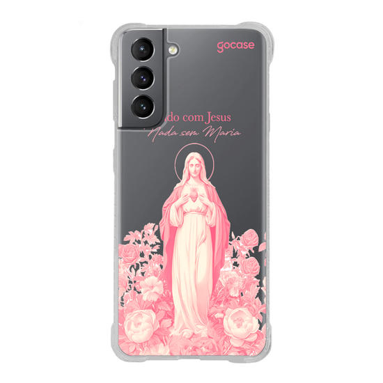 Capinha para celular  Tudo com Jesus, Nada sem Maria